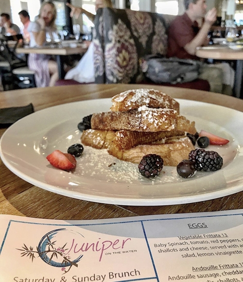 JUNIPER ON THE WATER'S FRENCH TOAST IN HALLANDALE BEACH, FLORIDA