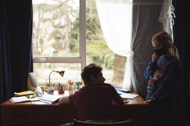 ELLA GREENWOOD with HARRY COLLETT on set of "WHY WOULDN'T I BE?"