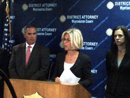 Jane DiFiore Westchester County District Attorney Janet DiFiore addresses reporters - White Plains, NY - May 3, 2012 (credit: Marla Diamond / WCBS 880)