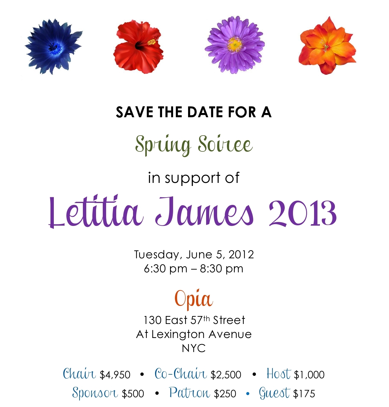 June 5th Soiree Save the Date