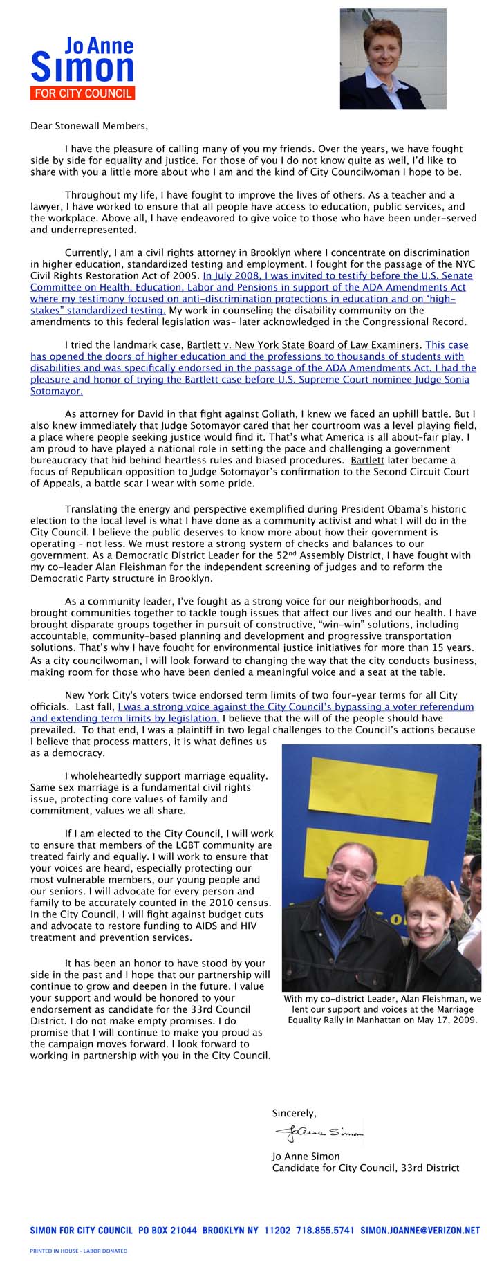 Simon Letter Simon Letter