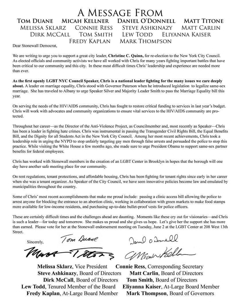 Quinn Letter Quinn Letter