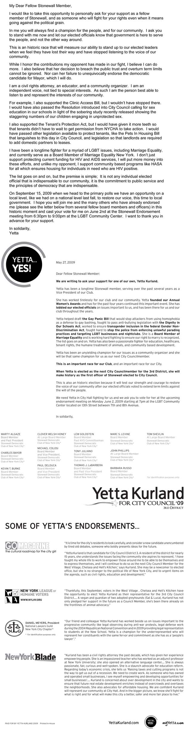 Kurland Letter Kurland Letter