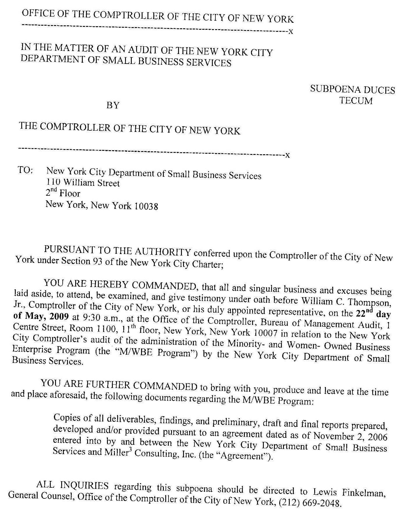 DSBS Subpoena re NYC DSBS Audit- May 11 2009_Page_1.jpg