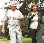 Photo: A man and woman walking