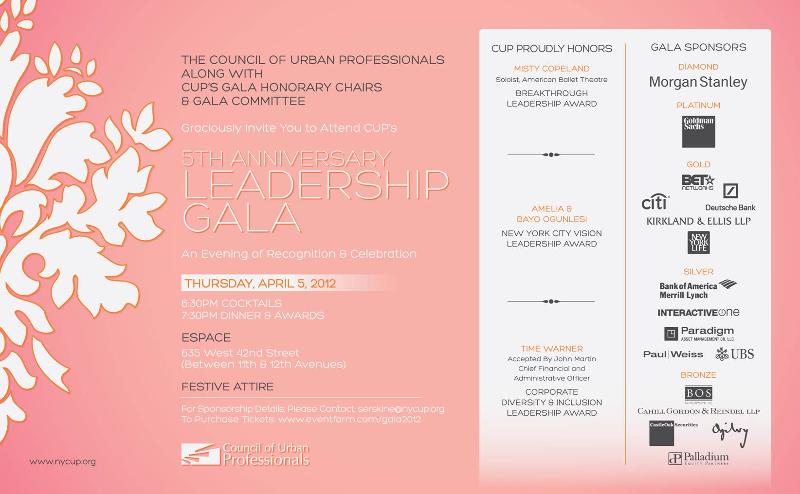 CUP 5th Anniversary Leadership Gala