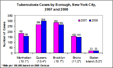 Tuberculosis Cases by Borough