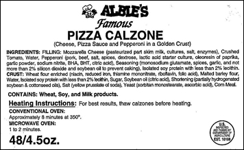 label, recalled product