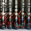 Hookahs (or also called water pipes) in front of restaurant