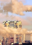 Urban city polluted air