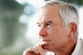 Senior man thinking
