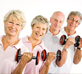 Seniors lift weights