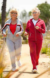 Older ladies jogging