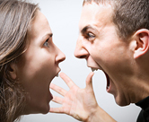 Two friends having an intense argument