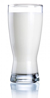 A full glass of milk