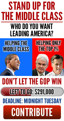 Stand up for the middle clas. Who do you want leading America? Don't let the GOP win. Left to go:291,000 Deadline: Midnight Tuesday. Contribute