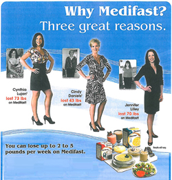 Advertisement for Medifast: 
