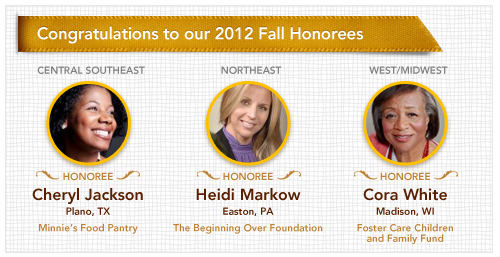 Congratulations to our 2012 Fall Honorees
