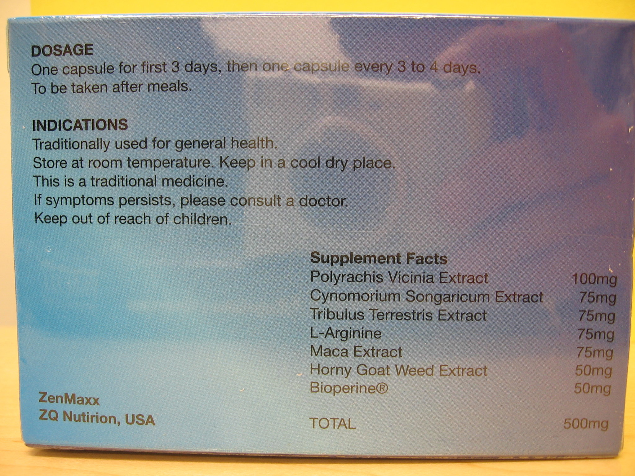 ZenMaxx label