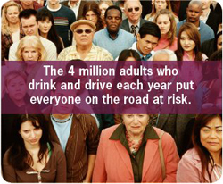 Graphic: Less than 2% of adults report drinking and driving each year, but they put everyone on the road at risk. Graphic: Less than 2% of adults report drinking and driving each year, but they put everyone on the road at risk.
