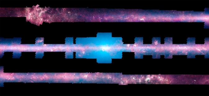 A new panorama from NASA's Spitzer Space Telescope shows us our galaxy's plane all the way around us in infrared light.